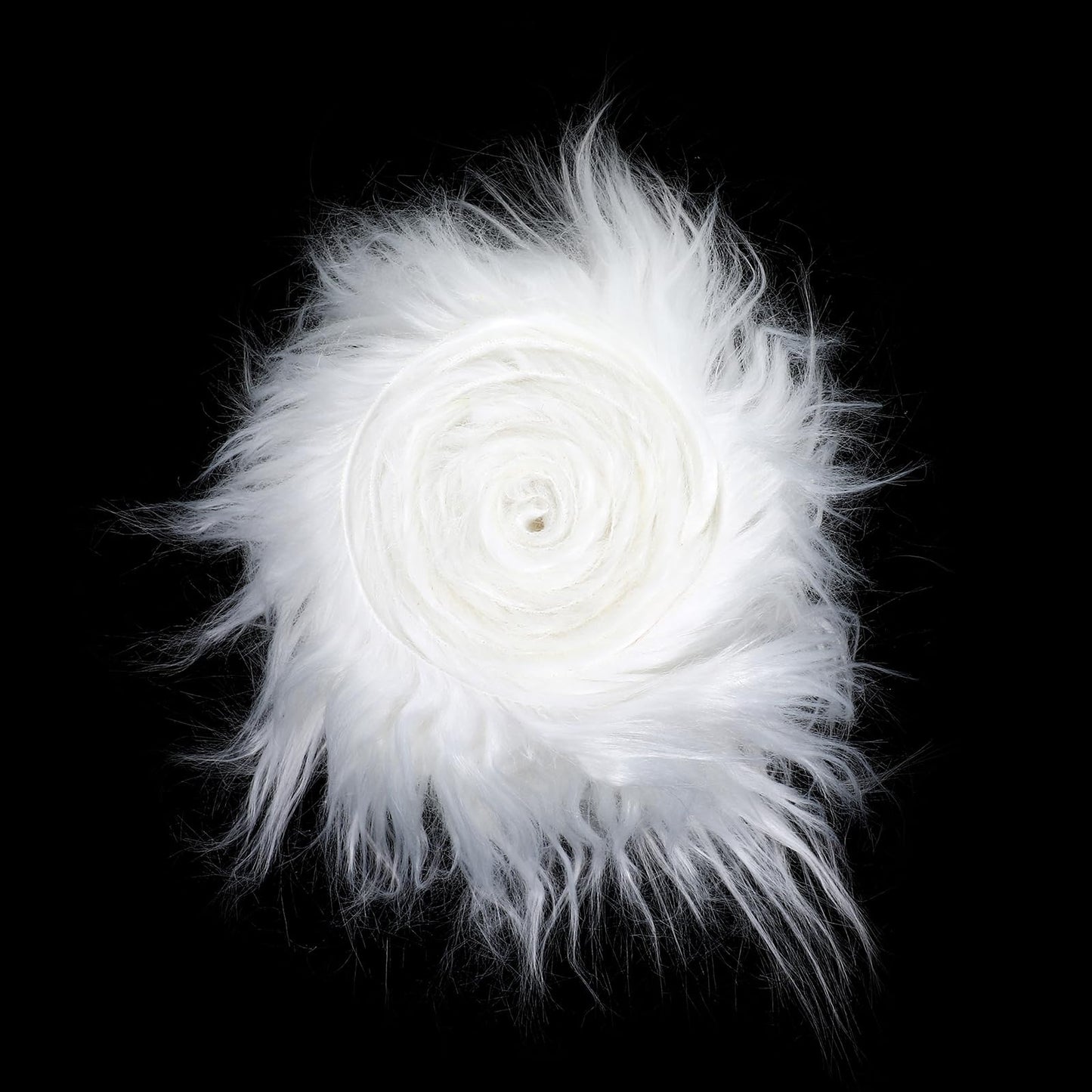 Lusofie 1Pc Fur Fabric 4 x 60inch White Fur Precut Strips Fluffy Fuzzy Faux Fur Fabric Shaggy Plush Fake Craft Fur for Costume DIY Gnomes Beard Santa Claus Hair Dwarf Cosplay Christmas Decoration