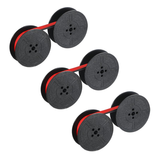 Gemoioio Universal Typewriter Ribbon - 3 Pairs Dual Color Black & Red | Compatible with Smith Corona, Royal Classic & Most Vintage Typewriters