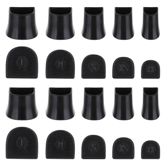 10 Pairs Heel Caps for High Heels,5 Sizes High Heel Protectors Black Heel Stoppers Heel Replacement Tips for Walking on Grass and Uneven Road