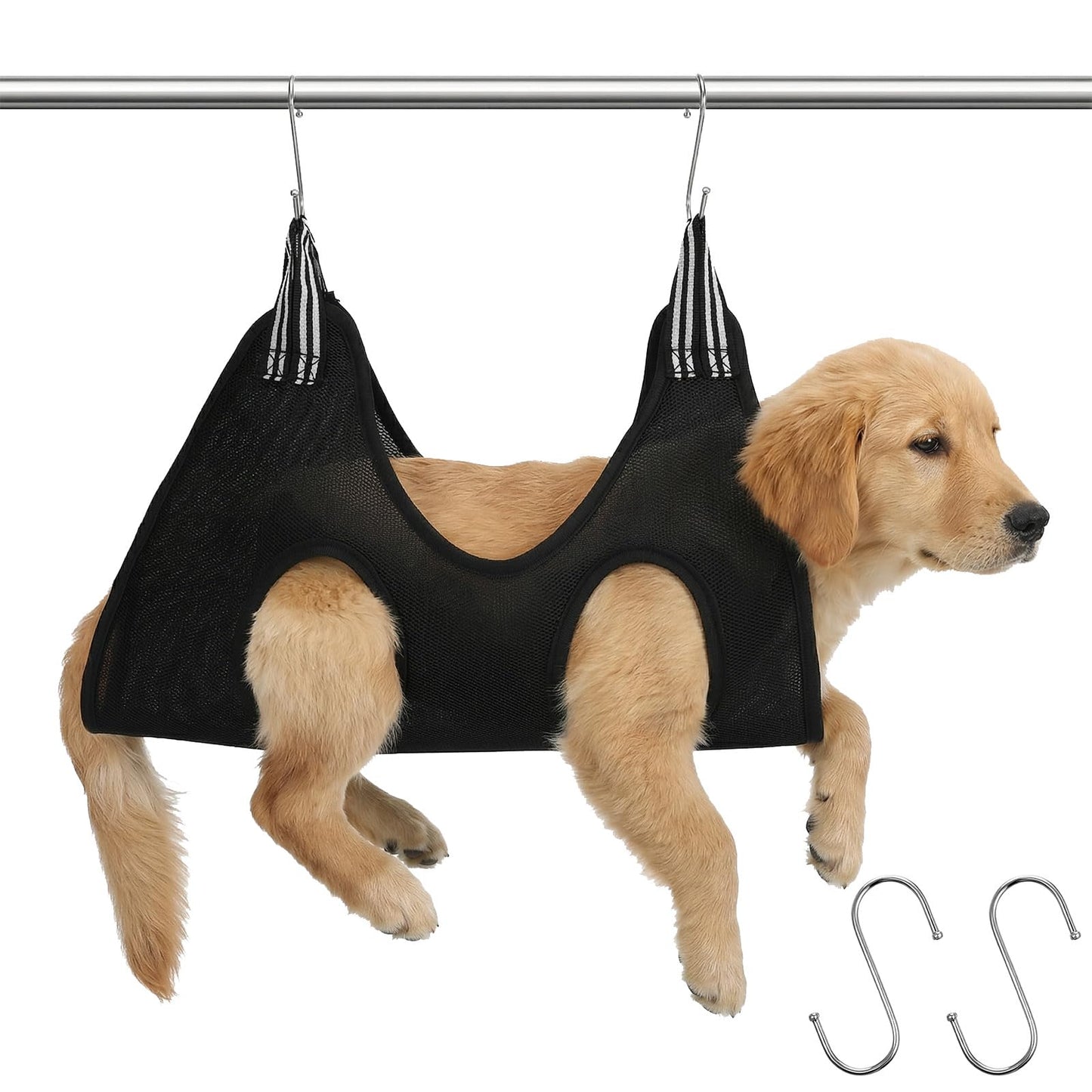 HaiFafafaing Grooming Hammock for Cats and Dogs - Breathable Mesh Cat Grooming Hammock for Nail Trimming, Bathing, Brushing - Hanging Harness with S Hooks for Cats and Small Dogs