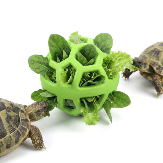 Fiyooau Turtle Feeder Ball - Slow Feeder Turtle Toys for Aquatic Turtles, Fruit Vegetable Treat Holder Turtle Tank Accessories