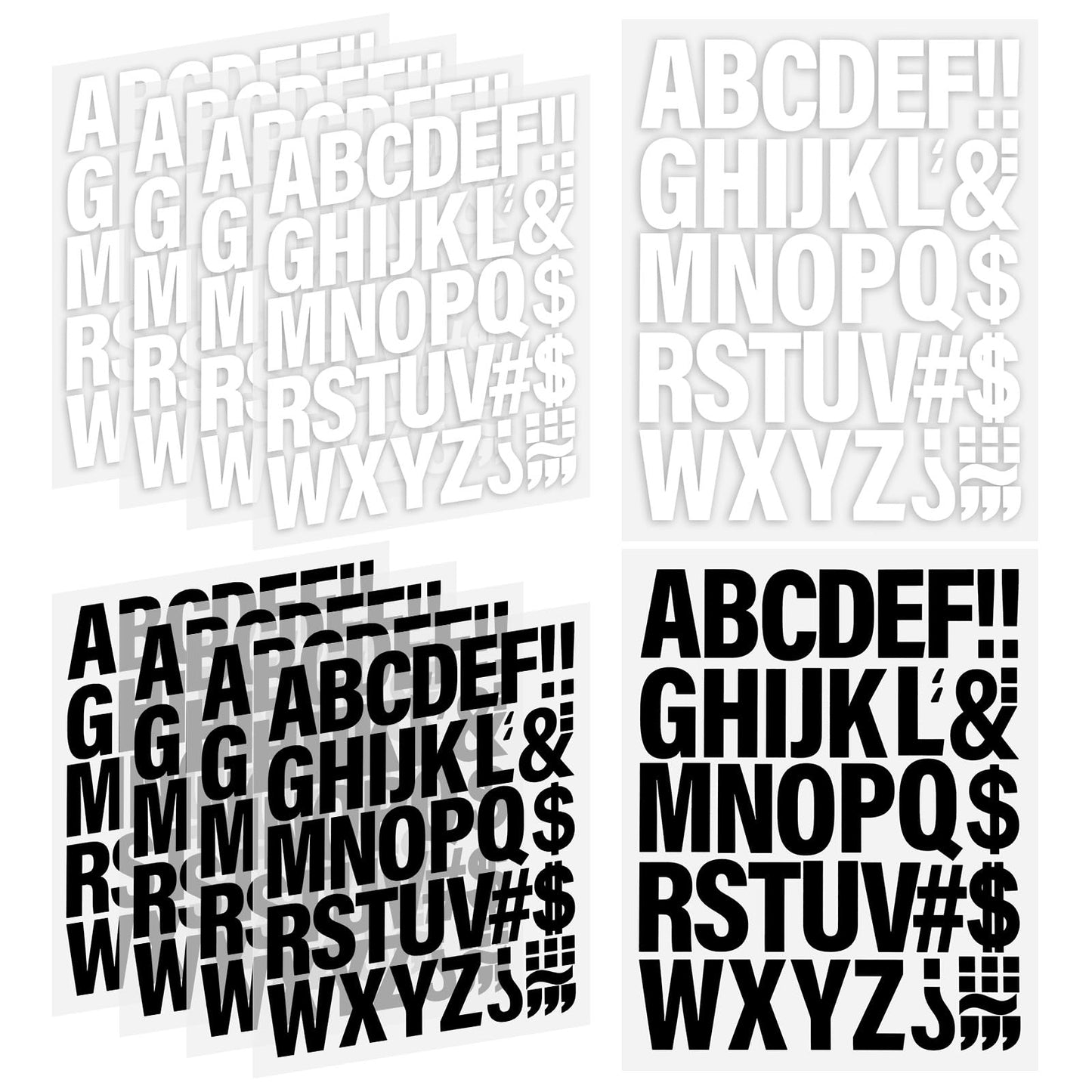 10Sheets Iron On Letters Numbers for Clothing Personalised Iron On Transfers 2 Inch Vinyl Letter Stencils Shirt Printing Machine Sew On Letters Letters Iron On Logo DIY T-Shirts Craft 5 Black 5White