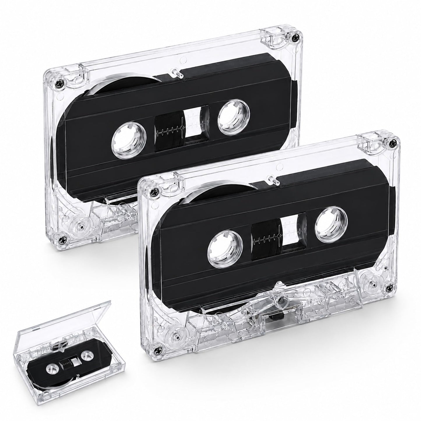 2 Pack Blank Cassette Tapes for Recording 60 Minutes Empty Micro Audio Tape