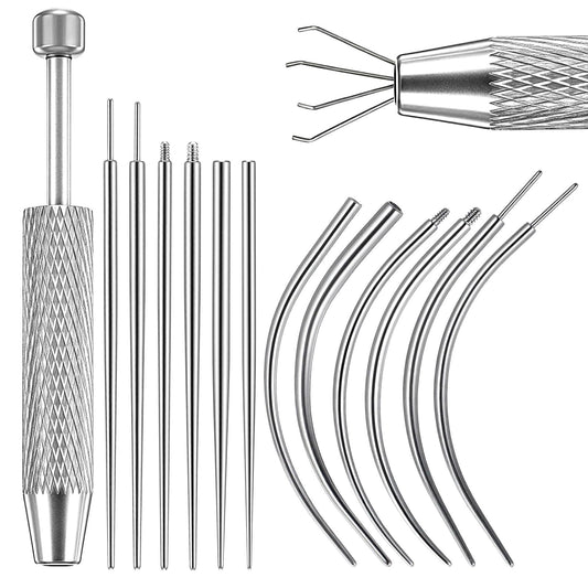 Lusofie 13pcs Piercing Changing Tool - 14G 16G 18G 20G Piercing Tools for Changing Jewelry for Ear Nose Navel Lip Jewelry Changings
