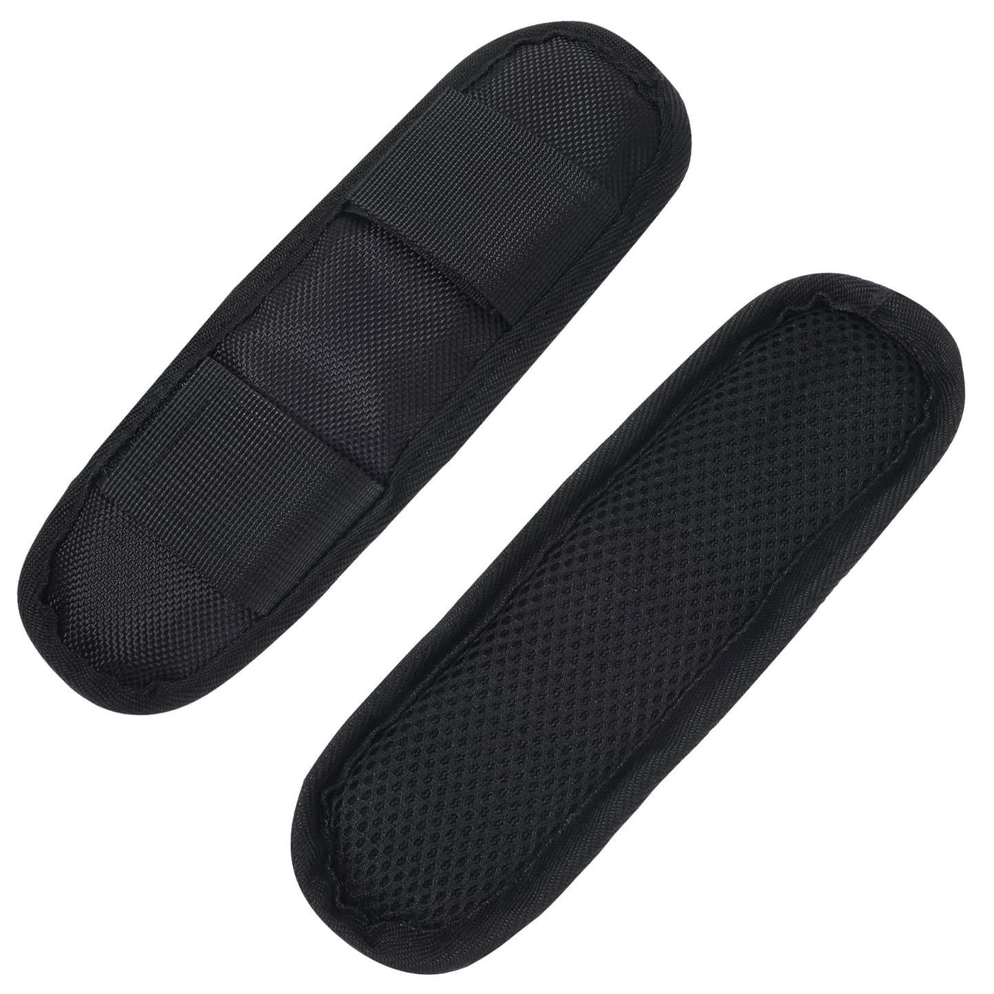 Shoulder Strap Pad 2 Pcs Black Backpack Strap Pads Removable Luggage Shoulder Strap Cushion Duffle Bag Strap Replacement Fastener Padded Shoulder Straps for Bags Backpacks Satchel