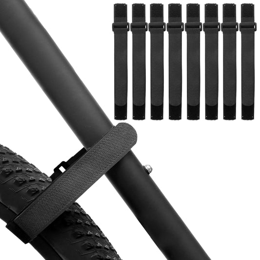 Bike Rack Straps 8 Pcs Reusable Bike Wheel Strap Adjustable Bikes Wheel Stabilizer Tie Down Straps,Bikes Strap for Rack Car and Wall Mount（Black）
