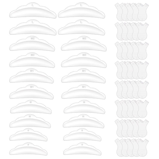 60 Pcs Clear Lash Lift Tools 5 Different Size Lash Lift Rods Y Shape Lash Comb Reusable Eyelash Perm Lash Lift Kit Beauty Tools for Curl Eyelash