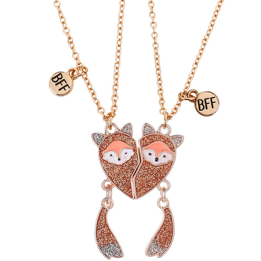 Lusofie 1Pair BFF Best Friend Necklaces, Fox Pendant Matching Necklaces Friendship Gift for Women Birthday Graduation Christmas Gifts(Style D)