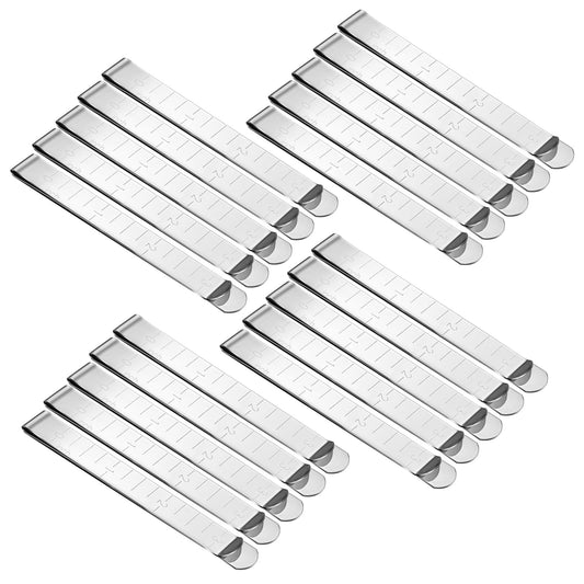Lusofie Sewing Clips with Scale Stainless Steel Hemming Clips Sewing Clips for Fabric and Quilting 3 Inches Measurement Ruler Sewing Supplies Pinning and Marking Accessories (20 Pcs)