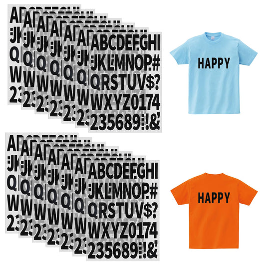 Lusofie 12 Sheets Black Iron On Letters Iron On Letters for Clothes Iron On Letters with A-Z and 0-9 Fabric Stickers Iron On Patches for Hats T-Shirt DIY Crafts Pants Jackets (Black)