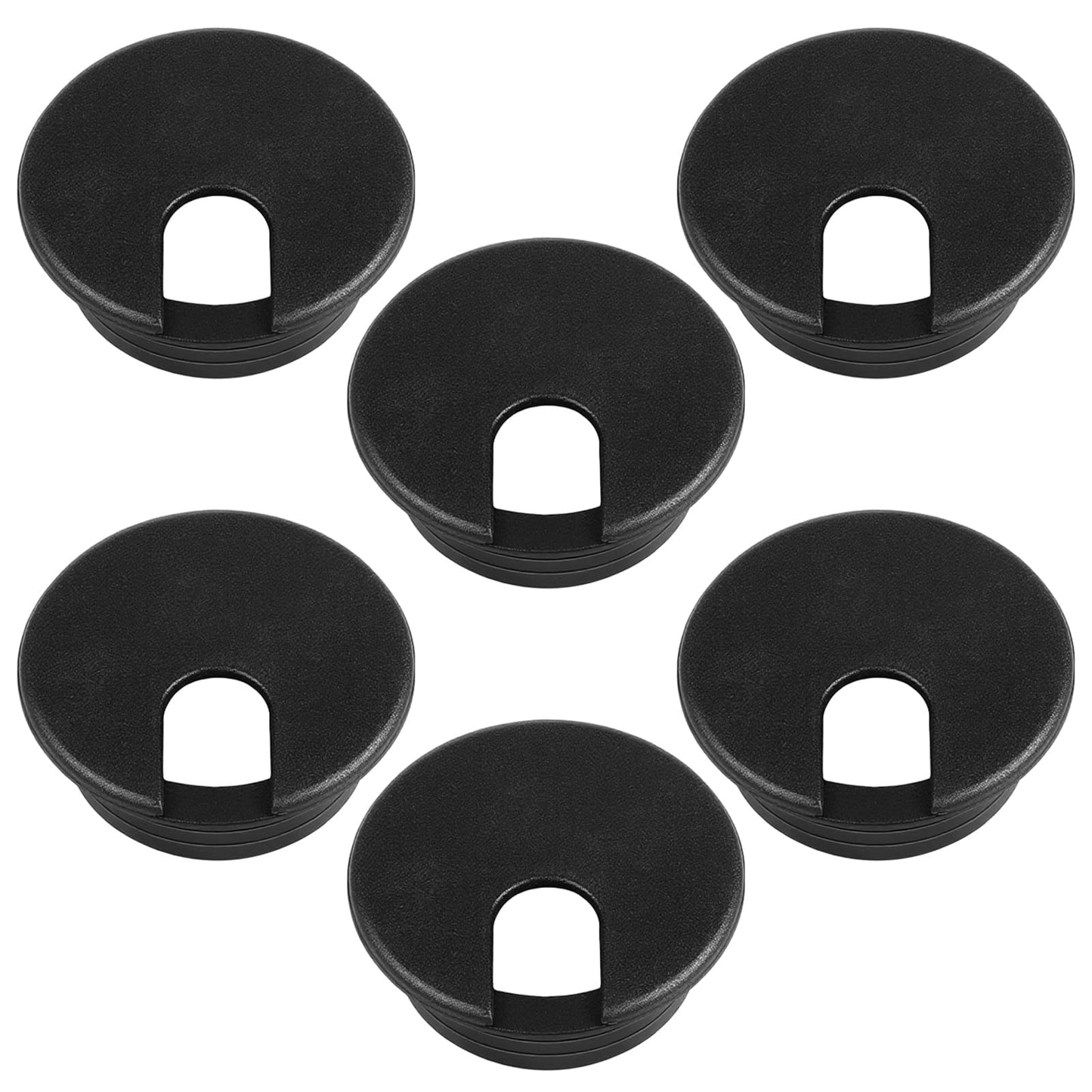 6 PCS Desk Grommet, PP Plastic Cable Hole Cover, U-Shaped Desk Wire Insert for Office Home Computer Desk Equipment Cable Cord Organizer