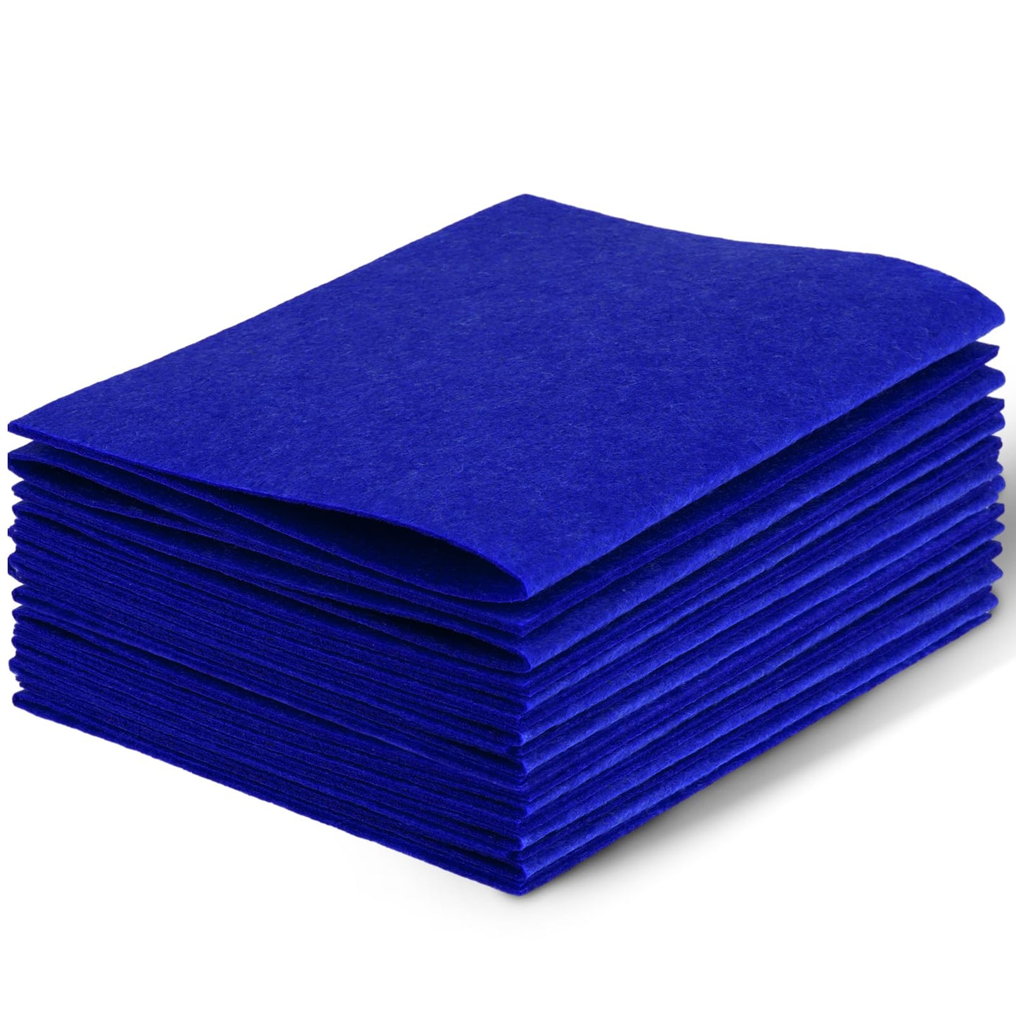 Felt Sheets Fabric, 7" x 11" Felt Fabric for Crafts 10Pcs Halloween Christmas Fabric Fall Felt for DIY and Sewing Projects (Royal Blue)