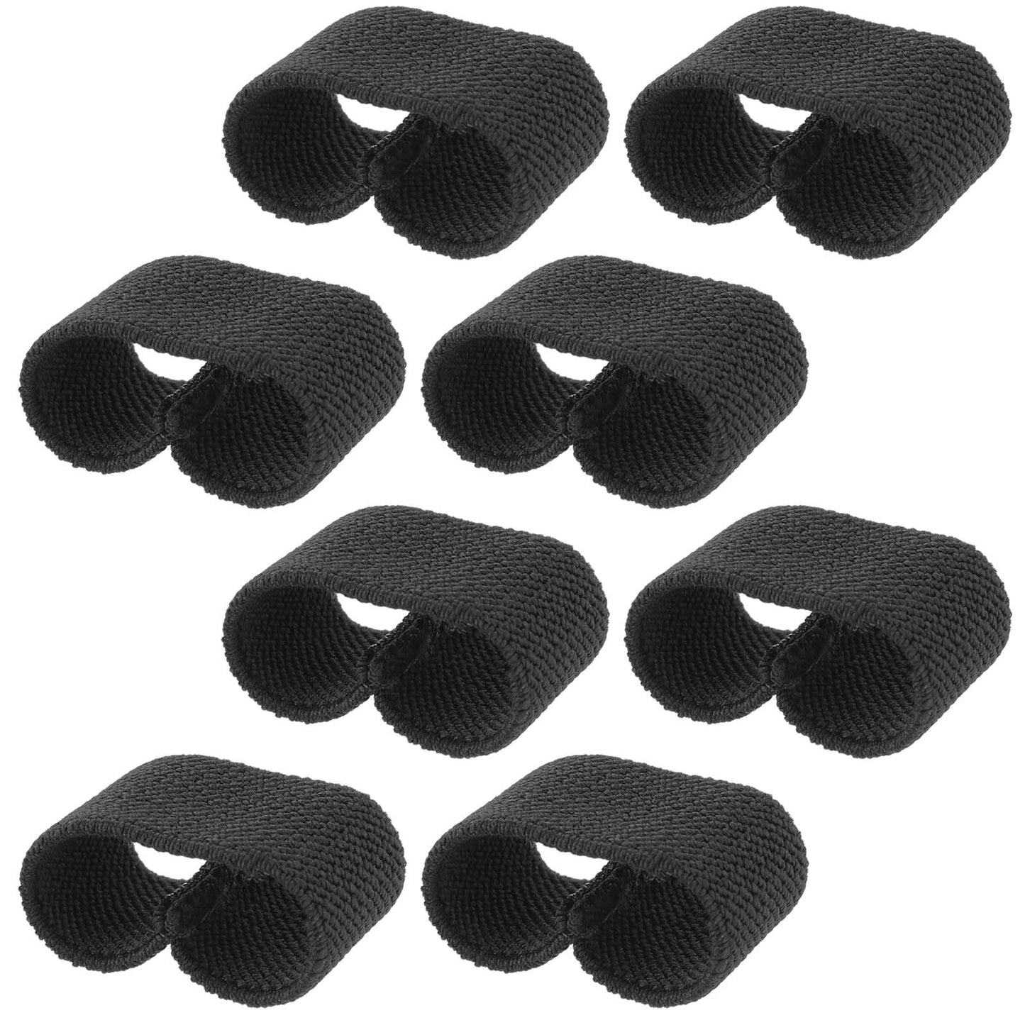 Tucnoeu 10Pcs Elastic Belt Keepers,Nylon Belt Loop,Black Backpack Strap Keeper for Securing Belts,Backpacks,Slings