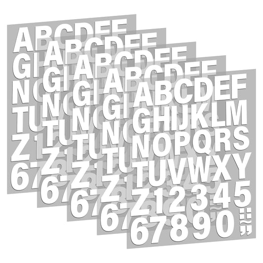 Iron on Letters and Numbers for Clothing 5 Sheets 215 Pieces Iron on Vinyl Letters 2 Inch Iron on Numbers for Jersey A to Z Heat Transfer Letters, 0-9 Iron on Alphabet Numbers (White)