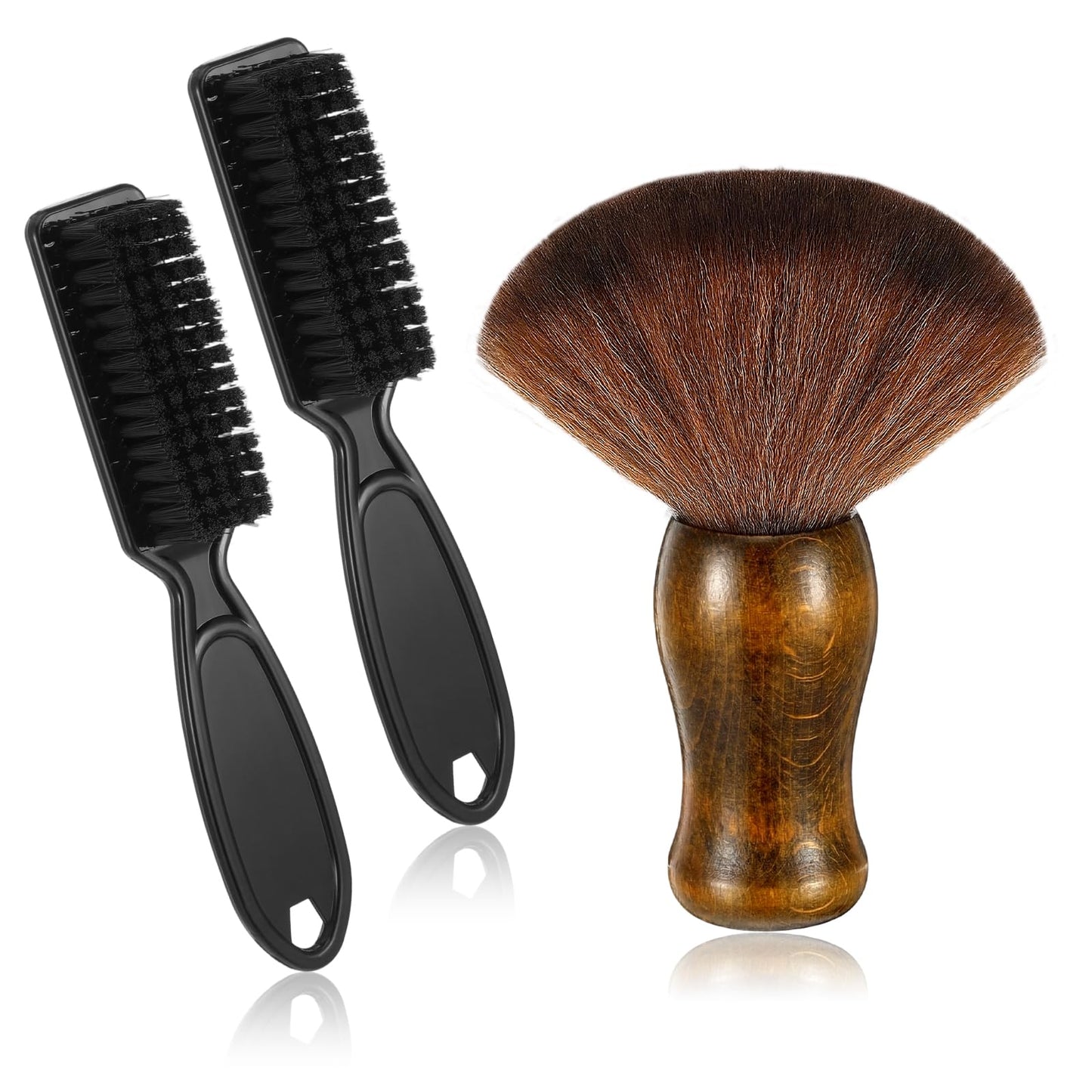 3 Pcs Barber Brush Neck Duster Set, Professional Barber Accessories Cleaning Supplies, Nylon Clipper Brush Neck Duster Hair Cutting Styling Tool Salon Supplies
