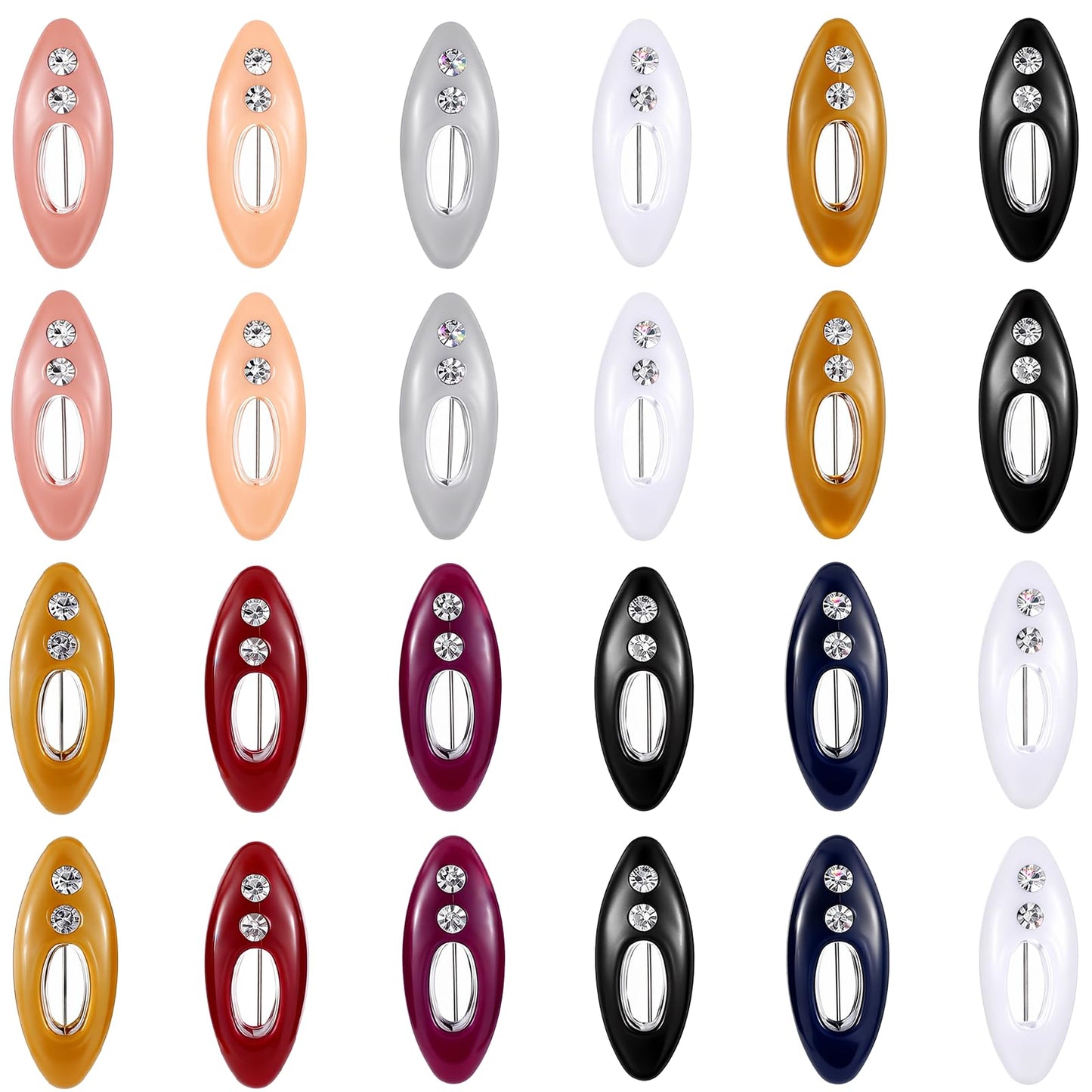 24 Pcs Hijab Pins for Women Muslim, Colorful Plastic Hijab Pins for Scarves, Hijabs, Shawls, Non-Slip Clips