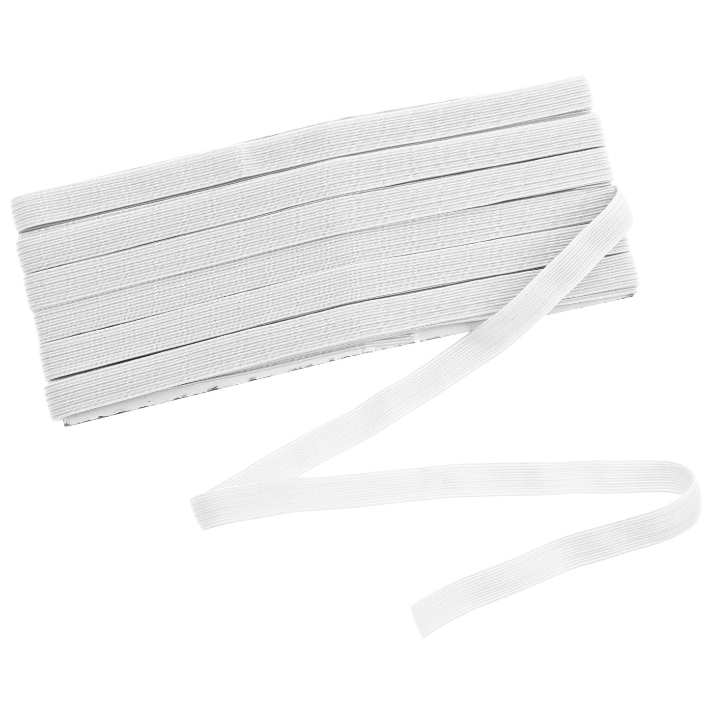 Lusofie Elastic for Sewing White Elastic Band High Elastic Strap for Sewing Knit Stretch Bands for Crafting DIY Making Clothing Accessories (0.42 inch X 11 yd,White)