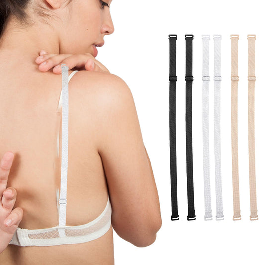 Lusofie 3Pairs Bra Straps Replacement Elastic Adjustable Bra Strap Women's Bra Straps Shoulder Bra Straps(1.2cm/ 0.47inch)