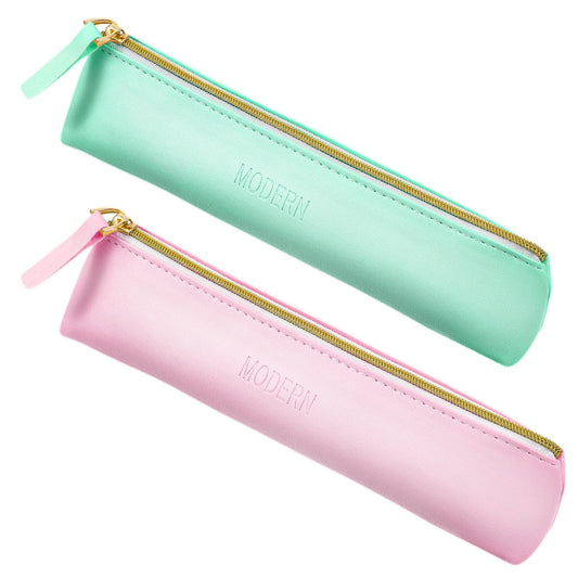 Tucnoeu 2pcs Mini Cosmetic Bag for Purse Small Leather Pouch Small Make up Bag with Zipper Portable Small Cosmetic Organizer for Women and Girls