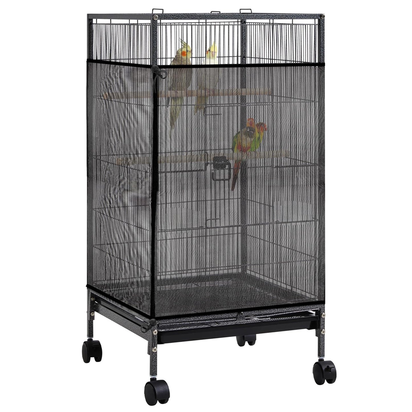 Large Bird Cage Seed Catcher 31x118'' Adjustable Soft Airy Skirt Guard
