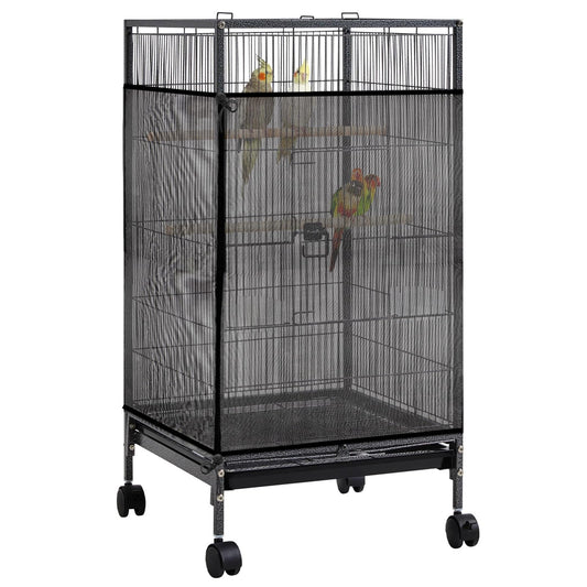 Large Bird Cage Seed Catcher 31x118'' Adjustable Soft Airy Skirt Guard