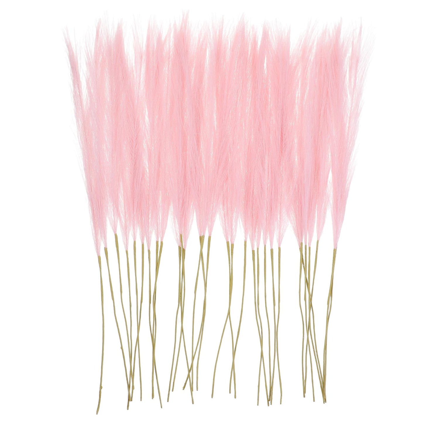 Telooco 30Pcs Pampas Grass 21.6" Pink White Faux Pampas Grass Decor Artificial Small Pompas Grass Flower Vase Fille for Home Wedding Party Decoration(Pink)