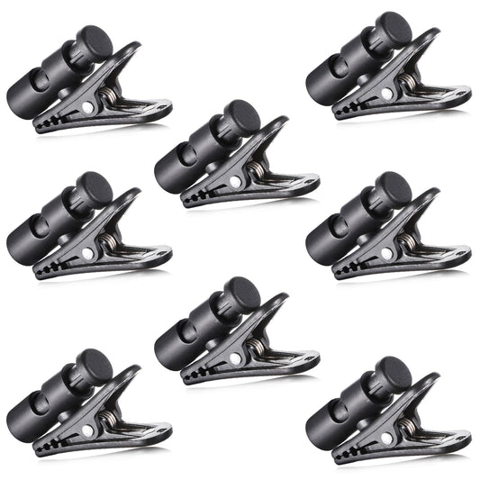 Tucnoeu 8Pcs Headphone Clips Headset Cable Clips for Earphone Wire,Fixed Cable on The Clothes,Black Clips for Most Headset Wire Fixing 2-4mm Headphone Wire