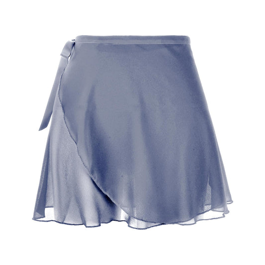 Lusofie Dance Skirts for Women with Elastic Ties Short Ballet Skirt Sheer Chiffon Adjustable Women's Ballet Wrap Skirt Adult Dance Skirts for Girls(Light Gray)