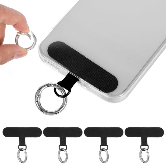 Fiyooau 6 Pack Phone Lanyard Tab, Ultra-Thin No Scratch Tether Tab with 6 Spring O Ring Clasps, Replacement Tether Tabs for Cell Phone for All Full Cellphone Cases