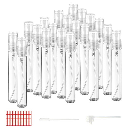 Tucnoeu 20pcs Mini Spray Bottle,5ml Fine Mist Spray Bottles,Portable Perfume Bottles Refillable for Personal Beauty Care Cosmetic Makeup