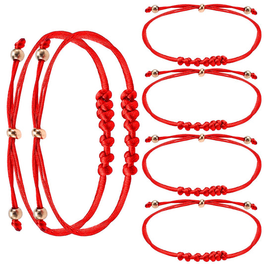 Yolev 6 Pieces Red Rope Bracelet Red Cord Protection Amulet Bracelets Handmade Friendship Bracelet Good Luck Gift for Women Men Girls Boys Family Good Luck, Friendship, Graduation, Birthday, Lovers