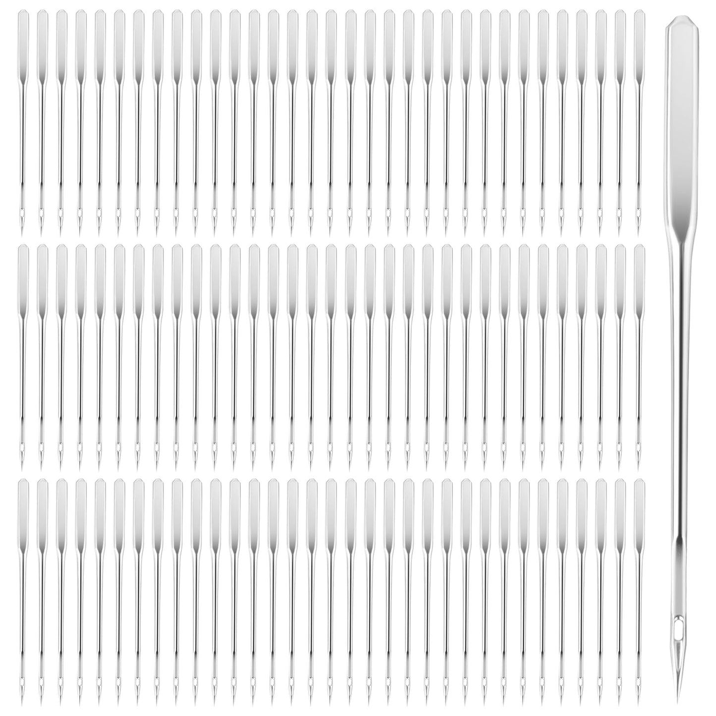 100Pcs Sewing Machine Needles Universal Sizes Heavy Duty Sewing Machine Needles Regular Point Machine Needles Embroidery Machine Needles for Leather Jeans Home Sewing Machine(90/14)