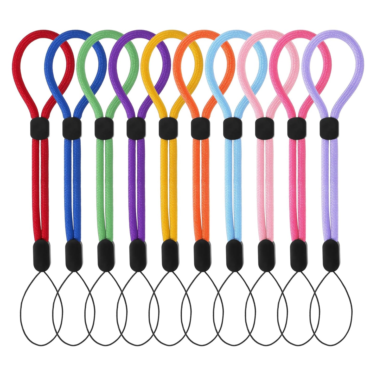 Tucnoeu 20Pcs Wrist Strap Lanyard,10 Colors Adjustable Wrist Lanyards Phone Wristlet Strap for Keys,Cell Phones,Cameras,USB,Flashlights,Keychains