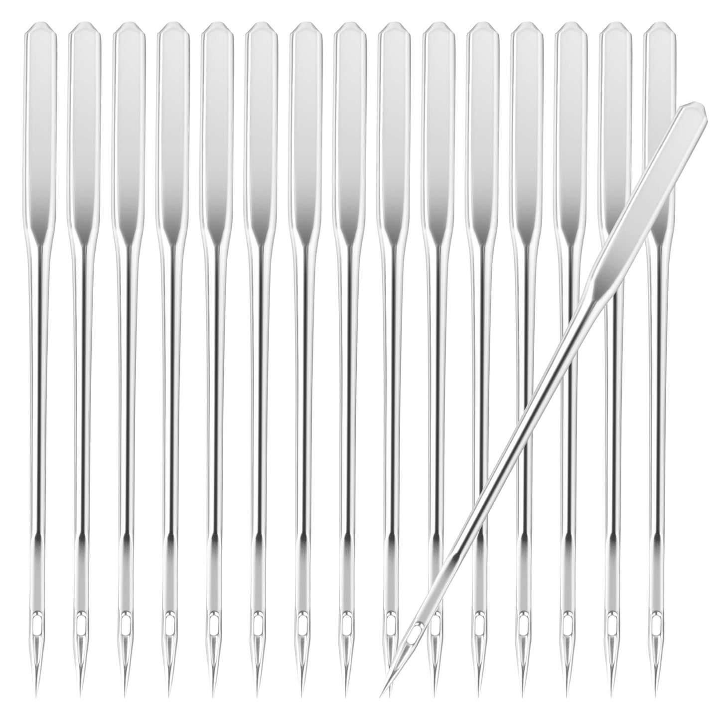 100 Pcs Universal Sewing Machine Needles 110/18 Heavy Duty Sewing Machine Needles Regular Point Machine Needles Embroidery Machine Needles for Leather Jeans Compatible Singer Brother Sewing Needles