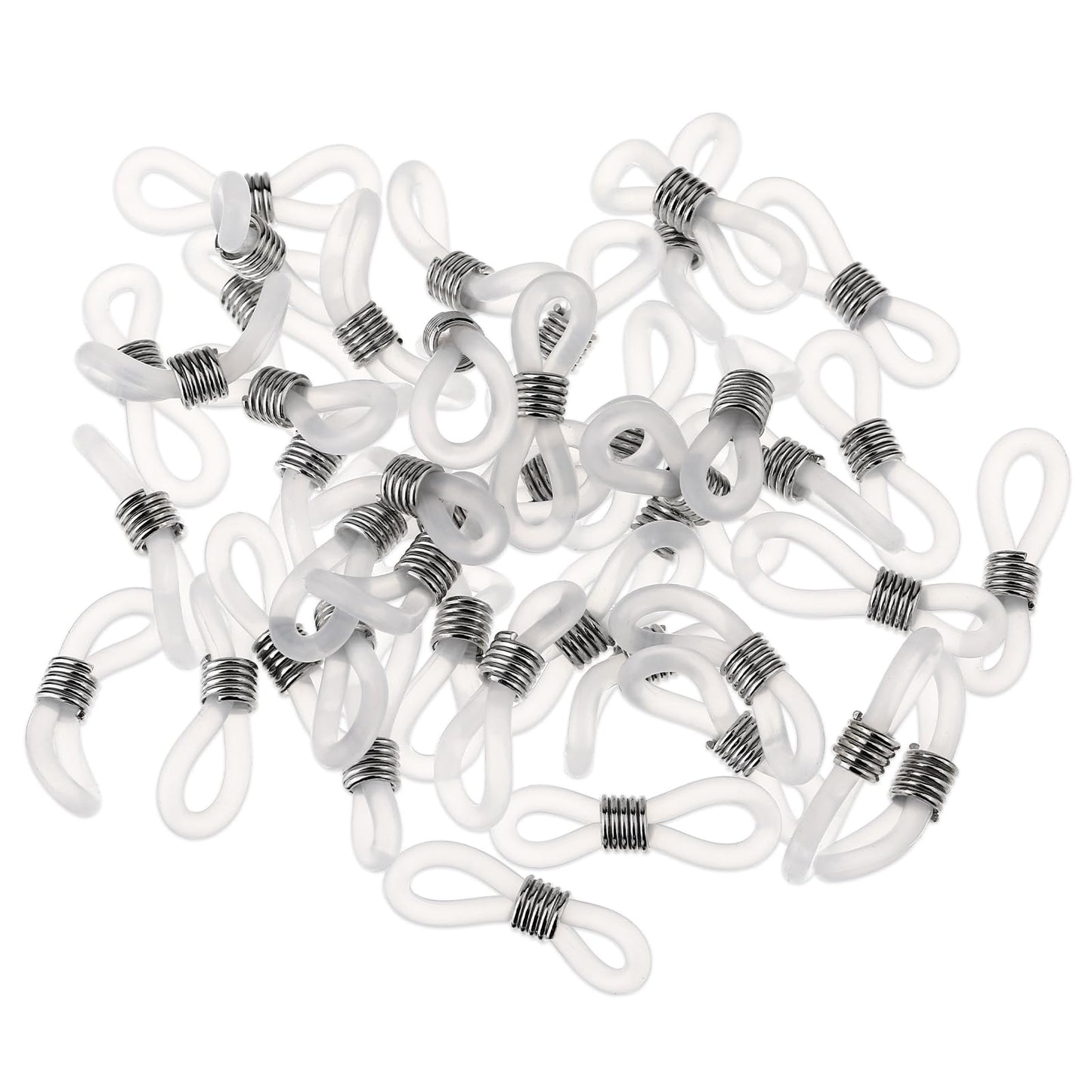 Lusofie 200 Pcs Eyeglass Chain Ends Glasses Chain Rubber Loops Adjustable Eyeglasses Chain Ends Glasses Retainer Strap for Eyeglasses Sunglasses