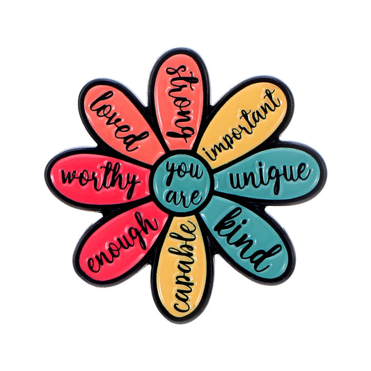 Yolev Enamel Pins, Cute Pins for Backpacks, Colorful Flower Pin, Novelty Pins for Hats Men Women Lanyard Bags Caps Clothing Jacket Decoration