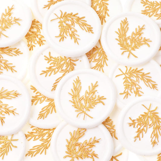 White Wax Seal Stickers 25Pcs Adhesive Wedding Envelope Wax Seal Gold Floral Seal Stickers for Wedding Invitation Accessories Bridal Shower Gift Wrap