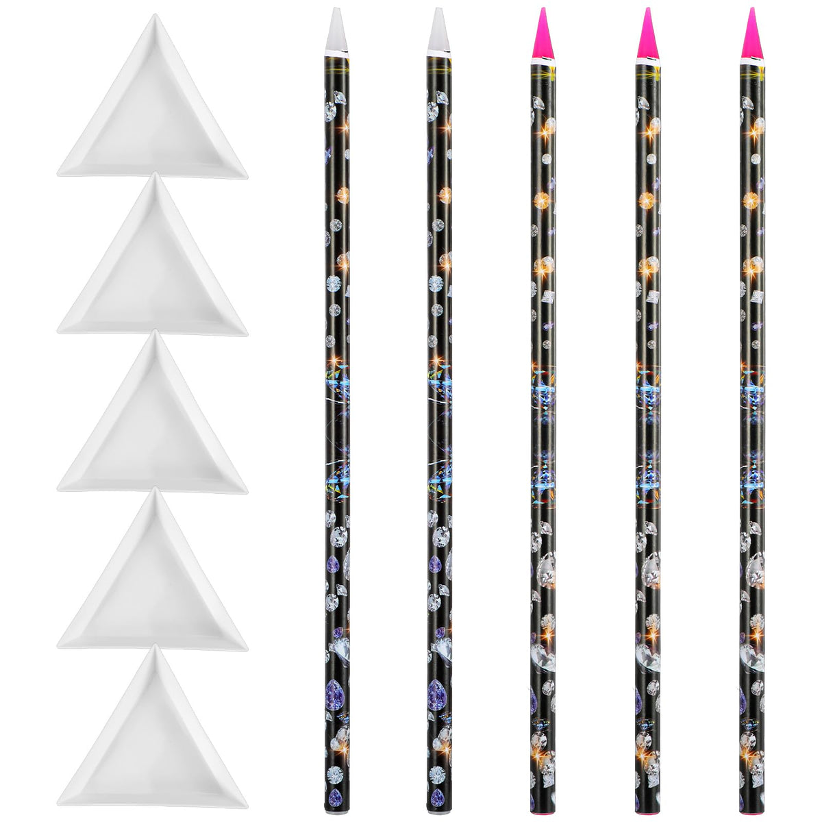 10Pcs Wax Pencil for Rhinestones with Tray 5 Rhinestone Pen Picker Tool Kit