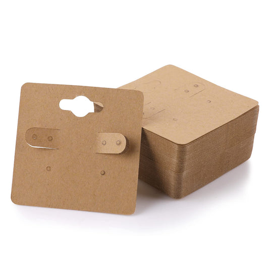 100PCS Earring Cards for Selling Earring Display Holder Cards with 6 Holes Blank Earring Paper Earring Holder Cards Tags DIY for Hanging Necklace Hoops Earrings Jewelry Display Supplies Retail