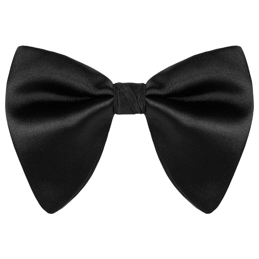 Lusofie Pre-Tied Bow Ties For Men Oversized Mens Bow Tie Adjustable Tuxedo Bow Ties For Men Black Bowtie For Shirt Vest Formal Wear Graduation Wedding Party. (Black)