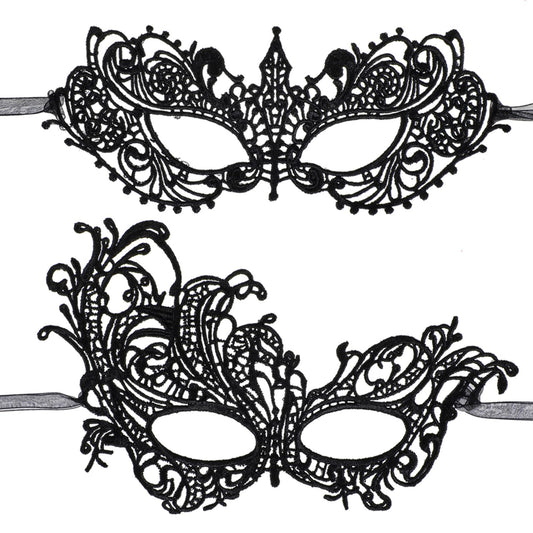 HaiFafafaing Women's Black Masquerade Mask lace masquerade mask for Women Couples Venetian Elegant Flower Eye Masks for Mardi Gras Masquerades Ball Cosplay Party Prom Ball