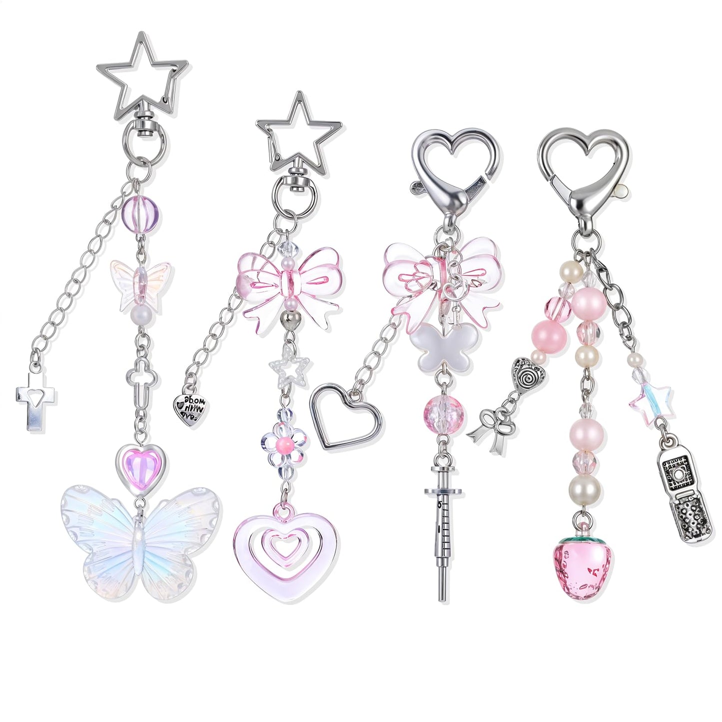 Lusofie Novelty keychains Aesthetic Y2K Keychain Charms Stylish Keychains Accessories