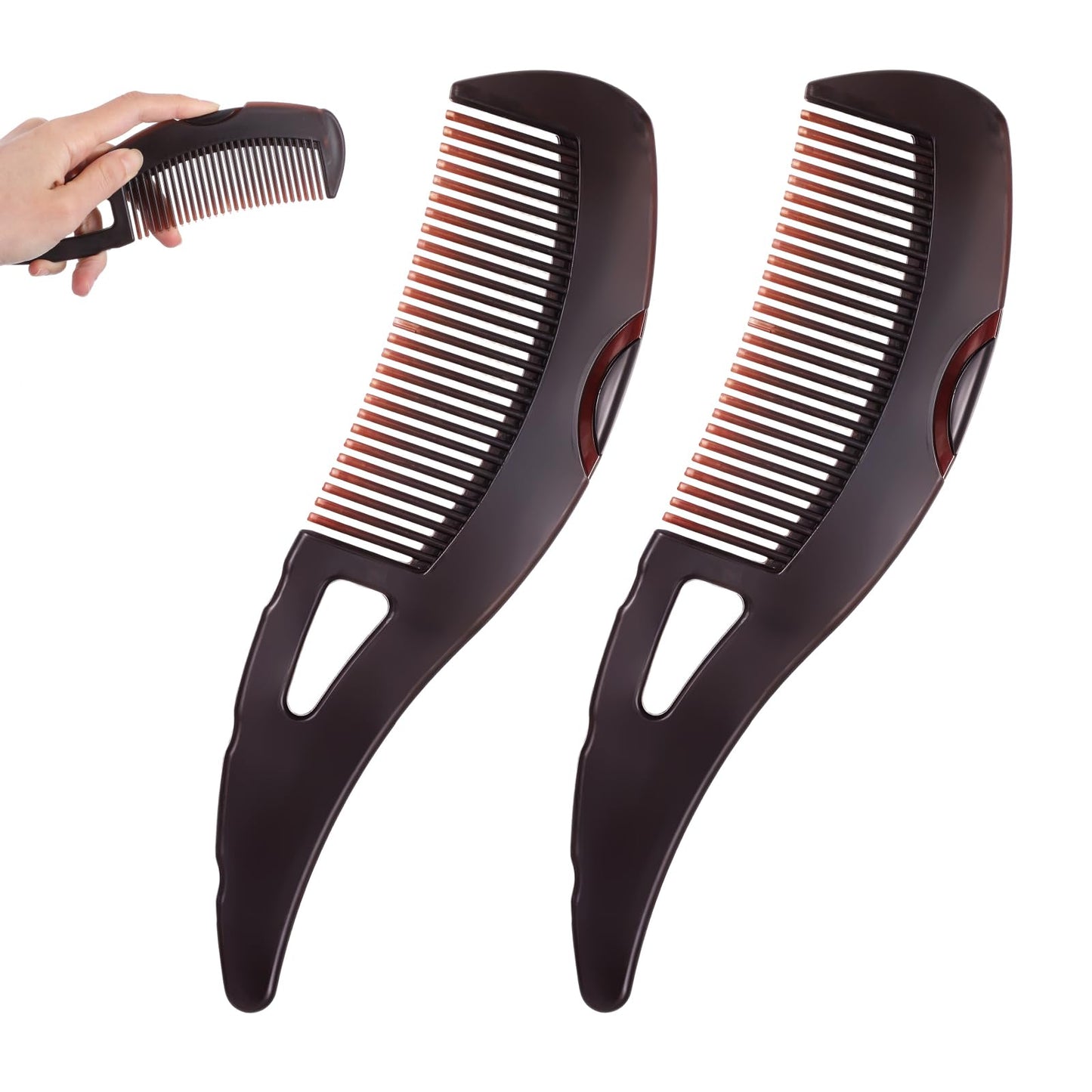 DIVINA VITAE 2 Pcs Scalp Massage Comb Dandruff Comb, Hollow Tooth HairbrushMassage Comb, Removes Dandruff and Dirt, Protect Scalp, Suitable for Women and Men