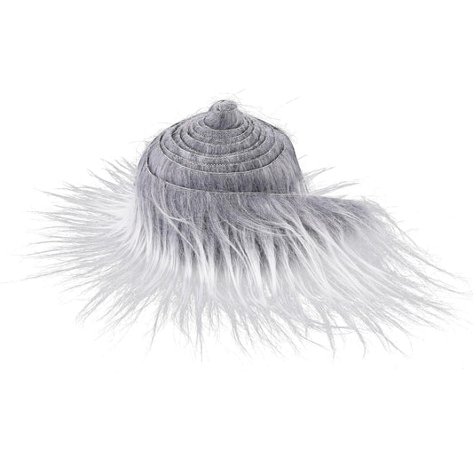 Lusofie 1Pc Faux Fur Fabric Precut Strips 2x71inch Grey Fur Trim Shaggy Fuzzy Craft Fur for Gnomes Beard Santa Claus Hair Dwarf Cosplay Costume DIY Craft Decoration (Light Grey)