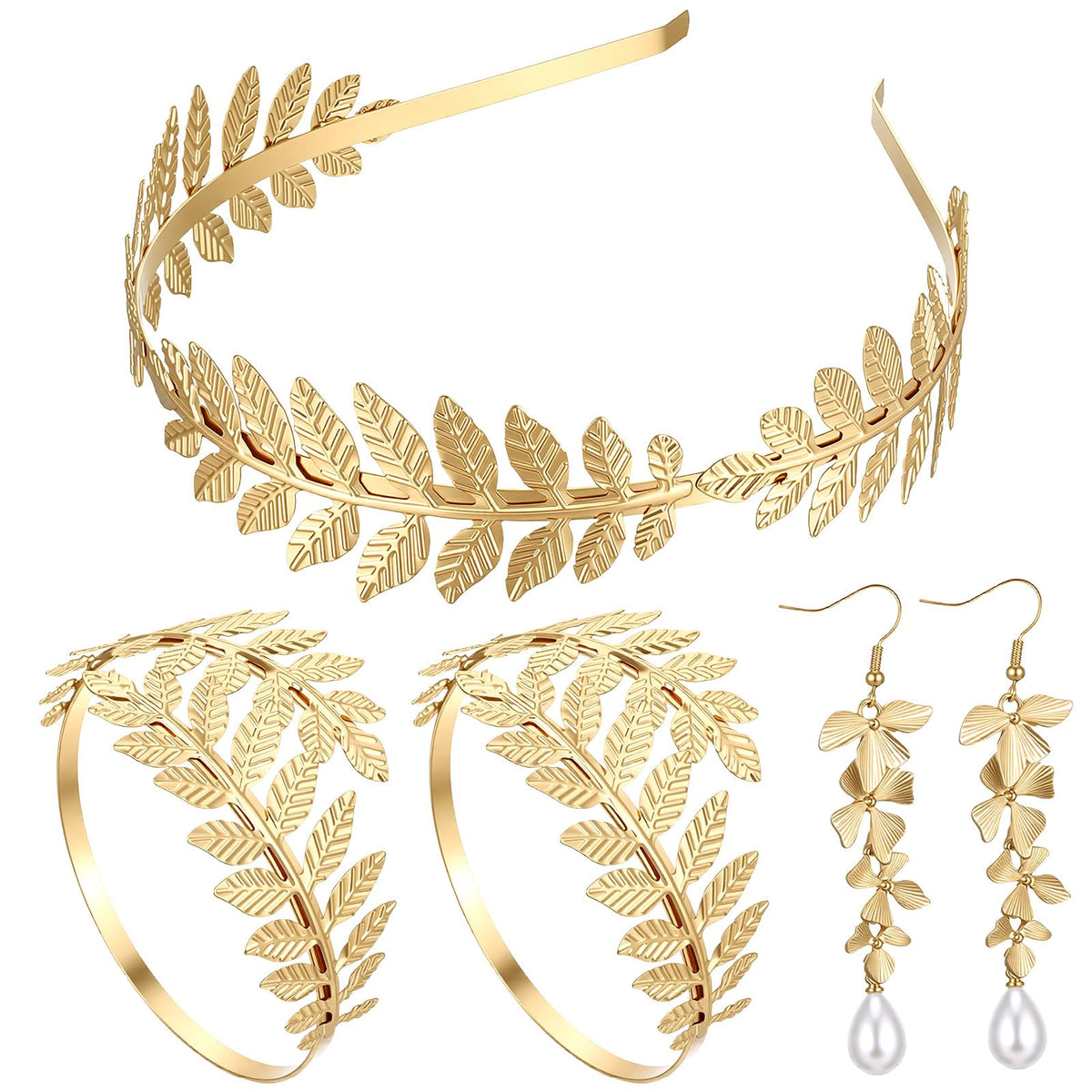 5 Pcs Toga Costume Woman Jewelry Set- Greek Goddess Dress Accessories Set