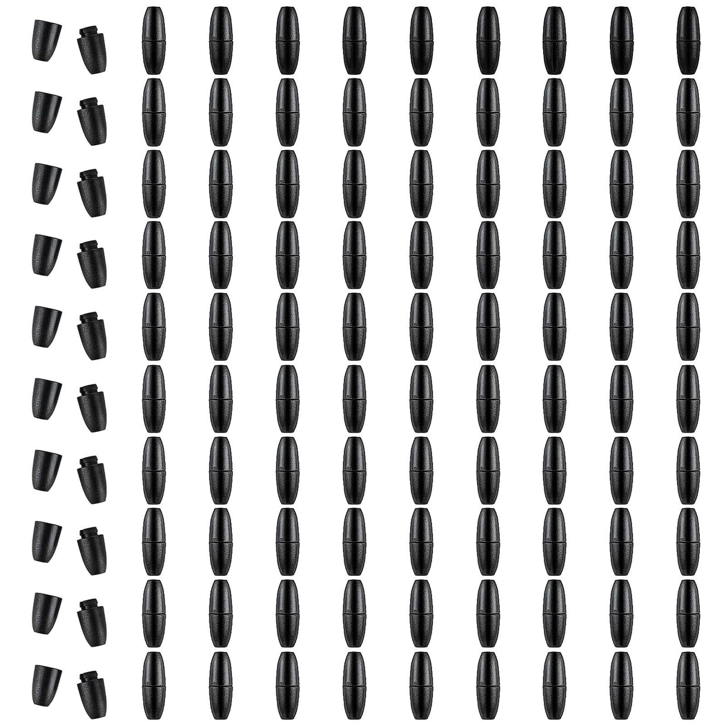 100Pcs Lanyard Breakaway Clasp Plastic Necklace Connector Safety Jewelry Breakaway Clasps Paracord Bracelet Clasps for Jewelry DIY Craft Making (Black)
