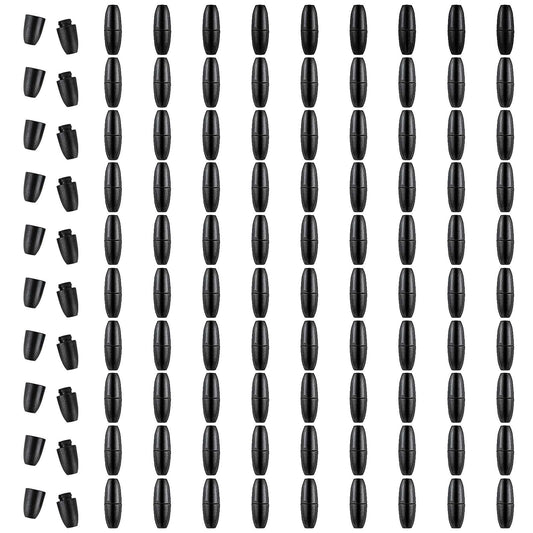100Pcs Lanyard Breakaway Clasp Plastic Necklace Connector Safety Jewelry Breakaway Clasps Paracord Bracelet Clasps for Jewelry DIY Craft Making (Black)