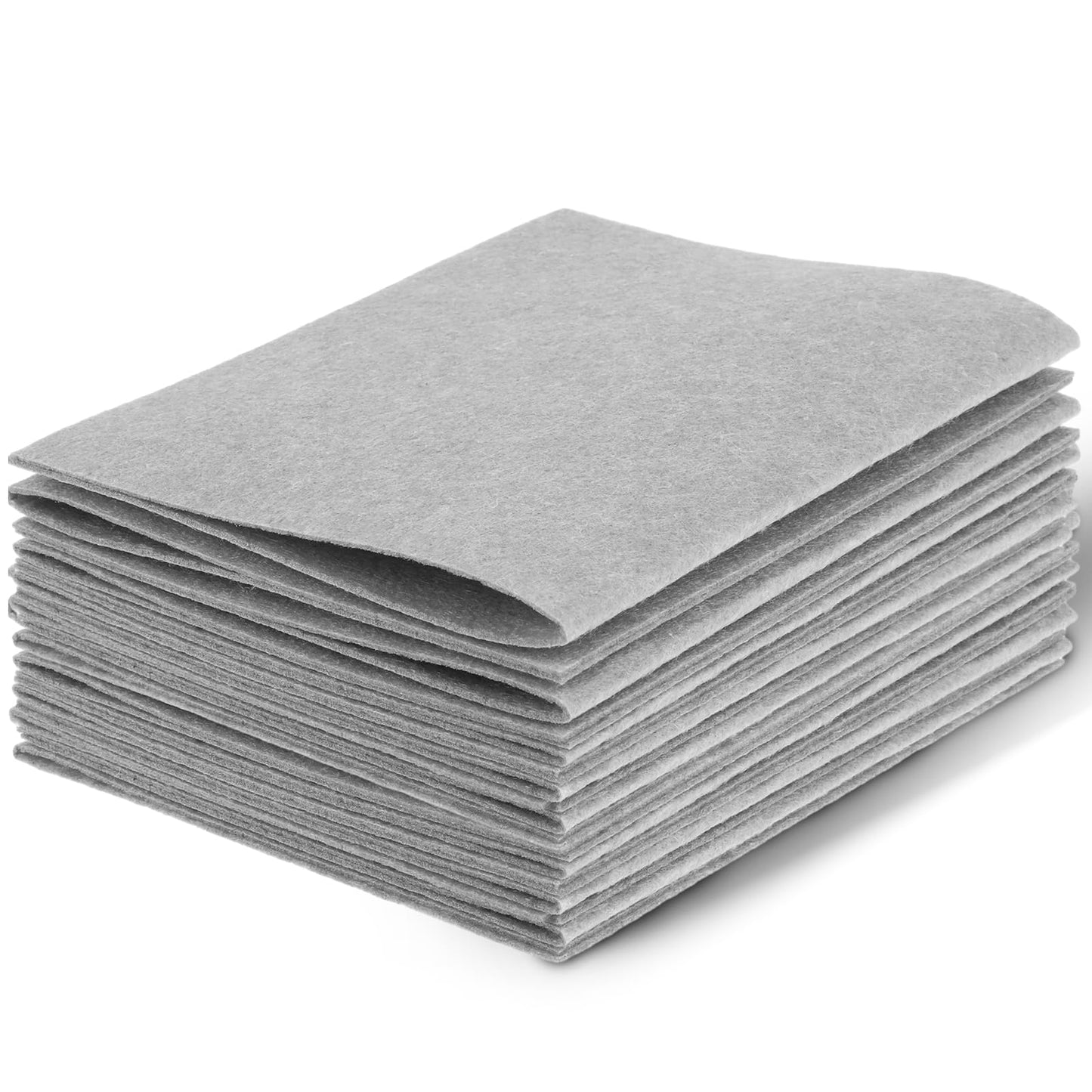 Felt Sheets Fabric, 7" x 11" Felt Fabric for Crafts 10Pcs Halloween Christmas Fabric Fall Felt for DIY and Sewing Projects(Gray)