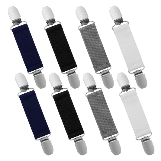 Yolev 8 Pieces Dresses Shawl Clip Retro Sweater Collar Clips Retro Cardigan Clip Stainless Steel Elastic Clip For Men And Women