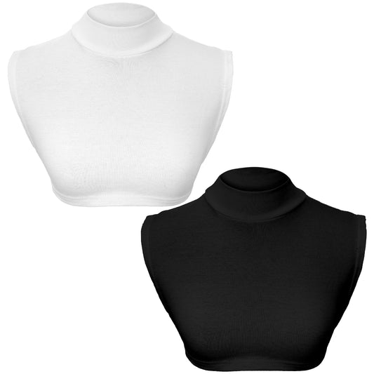 HaiFafafaing Women's Turtleneck Insert, Removable Turtleneck Blouse Collar Insert, Women's Turtleneck False Collar, Warm Collar Insert, Removable Women, Pack of 2